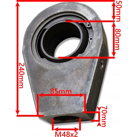 UCHO SIŁOWNIKA KT2 160 ŁOŻYSKO GE-80 80 mm M48x2